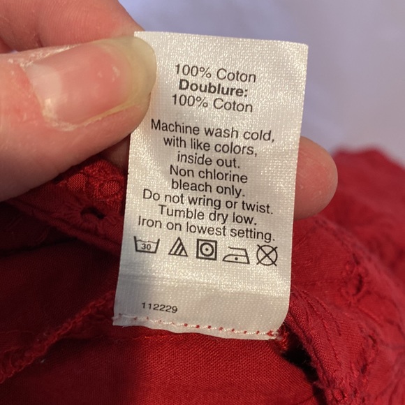 J. Crew Factory Red Pencil Skirt With Lace Overlay - Picture 8 of 8